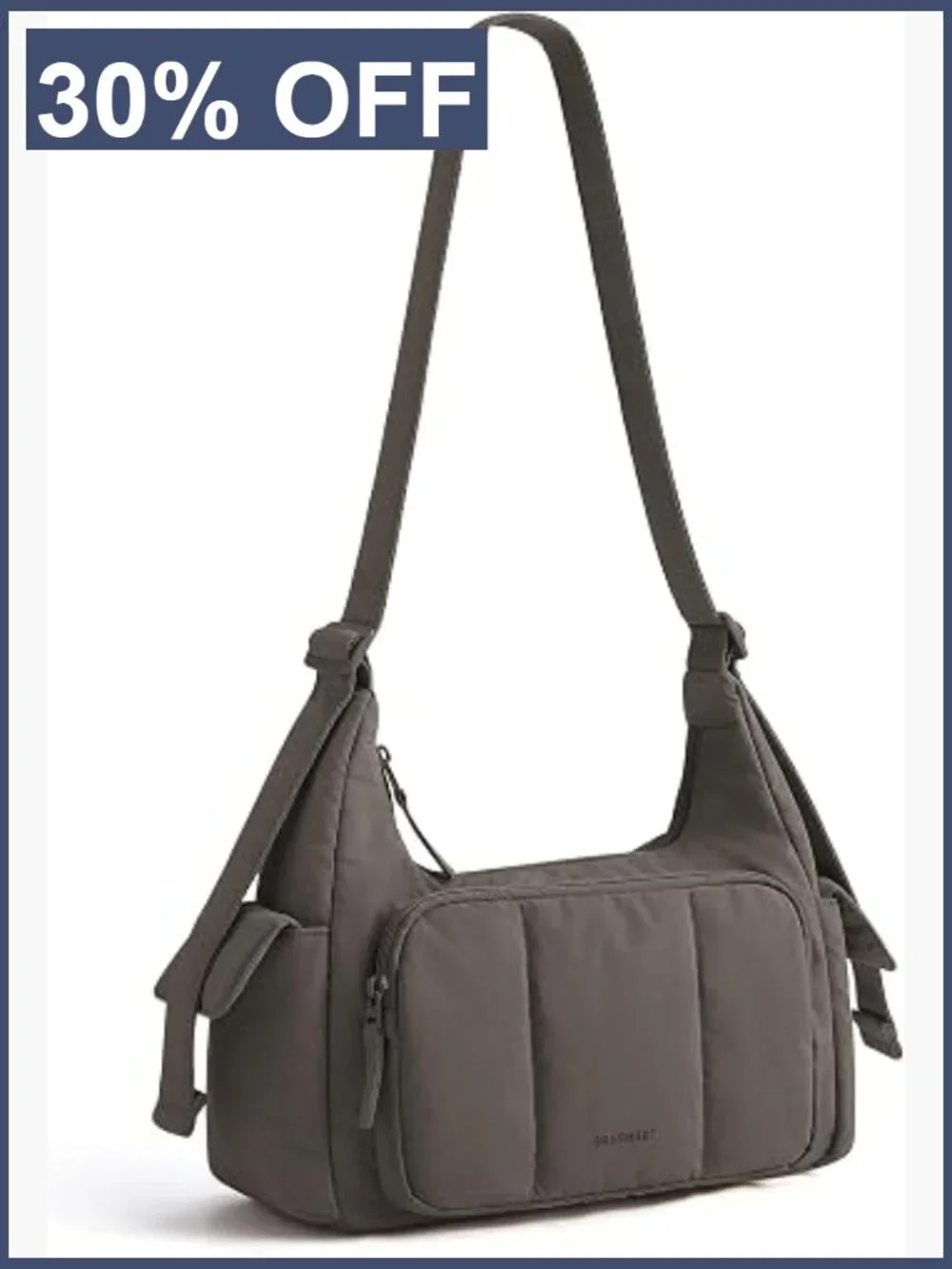 Puffer Crossbody Hobo Bag Fits iPad Wallet Phone Water-Resistant Adjustable